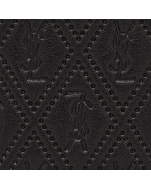 Saint Laurent Black Leather Monogram Card Holder for men