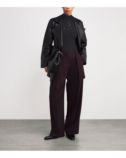 Wolford Black Rose Mock-Neck Top