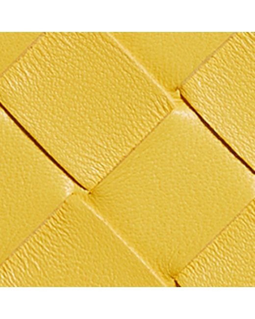 Bottega Veneta Yellow Small Leather Intrecciato Bifold Wallet