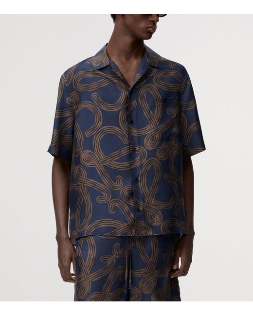 Loewe Blue X Paula's Ibiza Silk Anagram Shirt