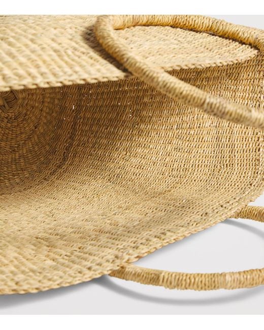 Muuñ Metallic Medium Straw Luna Tote Bag