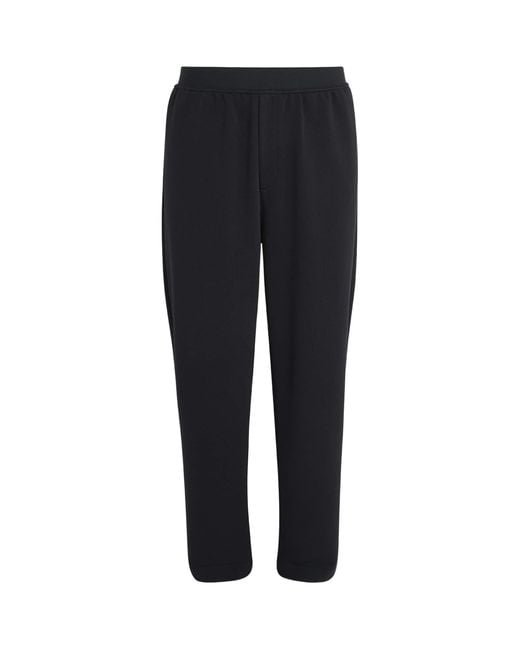 MM6 by Maison Margiela Black Cotton-Blend Wide-Leg Sweatpants for men