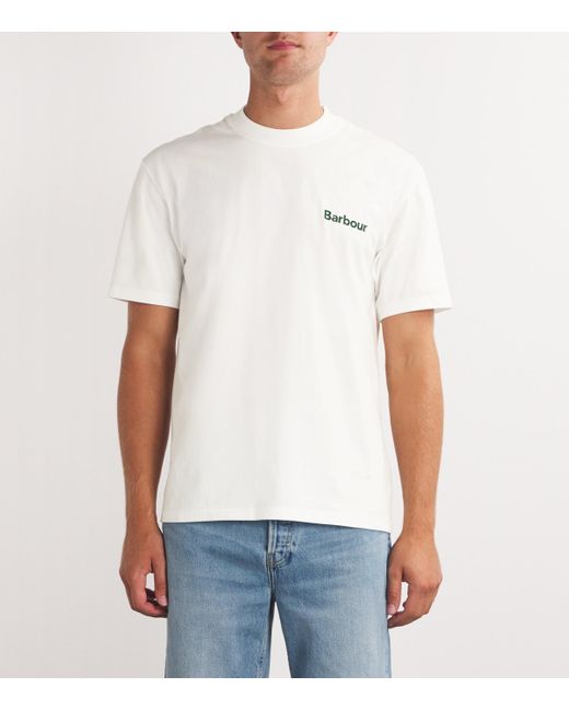 Barbour White Bowery Logo T-Shirt for men