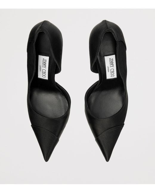 Jimmy Choo Black Brigitte 120 Satin Pumps