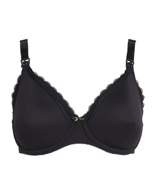 Chantelle Black Lace-Trim Maternity Bra