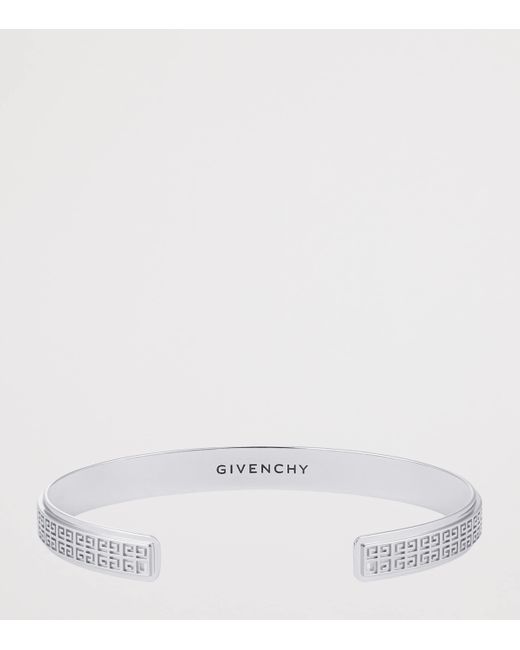 Givenchy White All-Over 4G Cuff Bracelet for men
