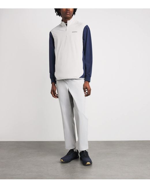 Manors Gray Tech Quarter-Zip Gilet for men