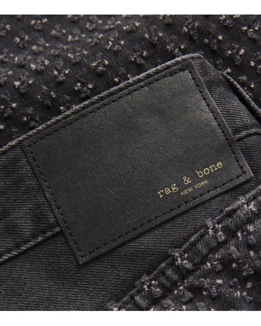 Rag & Bone Gray Tweed-Effect Logan Jeans