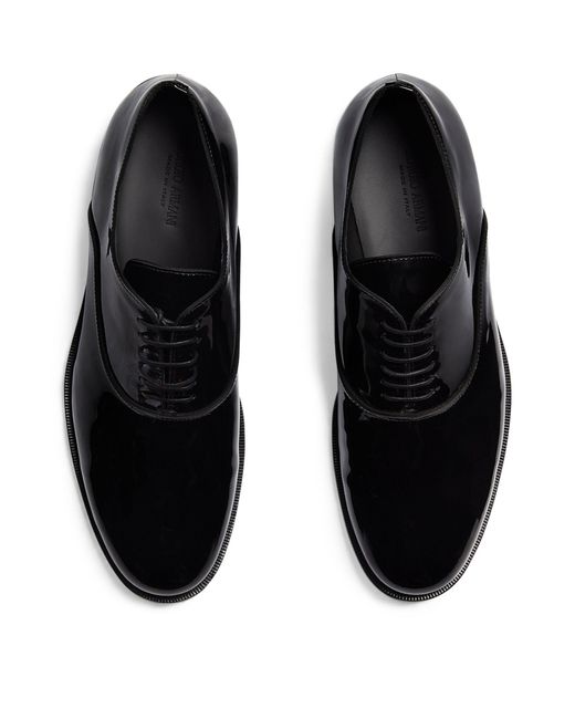 Giorgio Armani Black Venice Derby Shoes for men