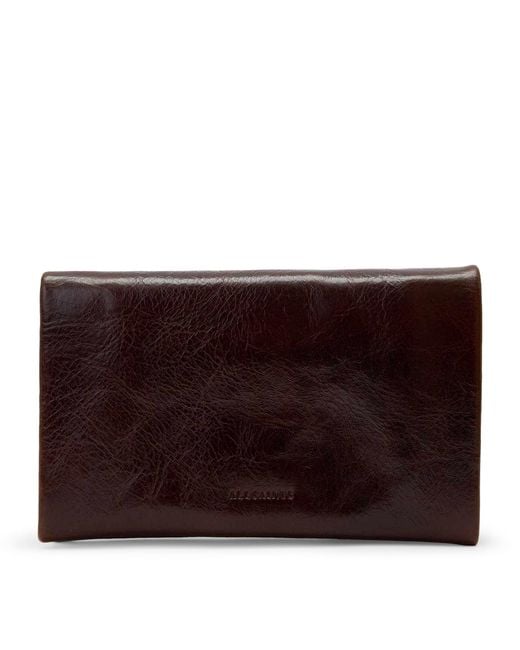 AllSaints Purple Leather Harluna Wallet