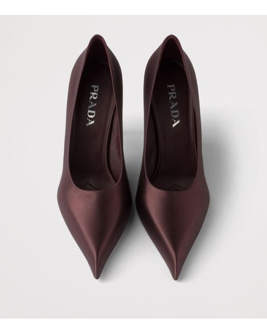 Prada Purple Satin Pumps 85