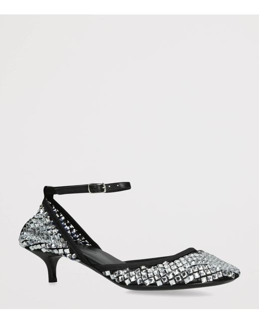 Christopher Esber White Embellished Minette Mary Jane Heeled Sandals 75