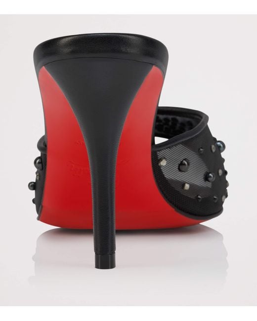 Christian Louboutin Black Miss Z Embellished Mules 80