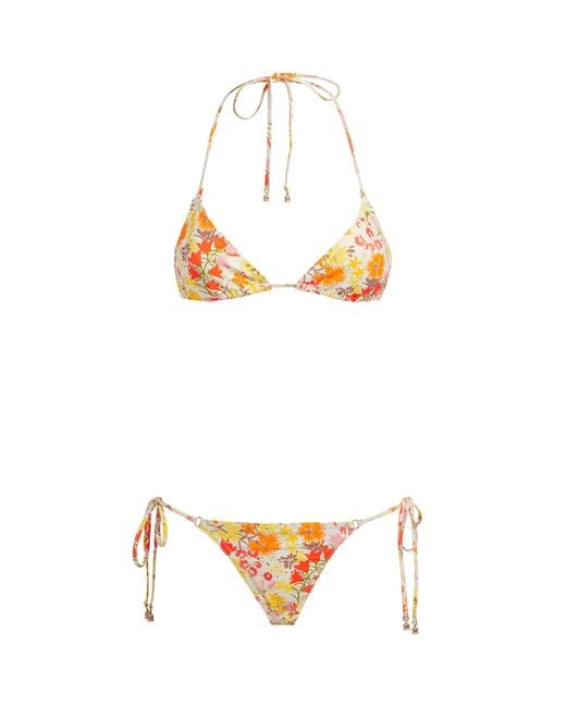 Zimmermann Metallic Floral Solstice Bikini