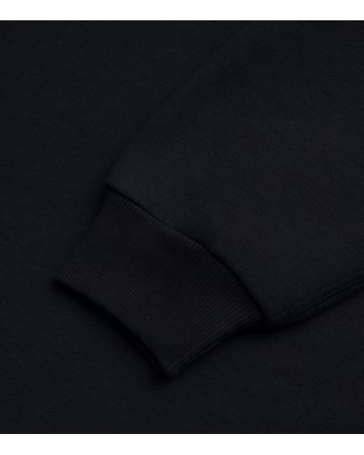 Skims Black Cotton-Blend Fleece Classic Sweatshirt