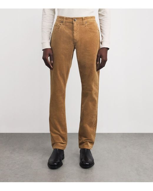 PAIGE Brown Corduroy Federal Slim-Straight Jeans for men