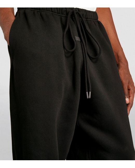 Fear Of God Black Cotton-blend Drawstring Sweatpants for men