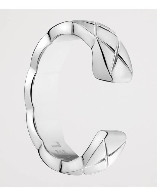 Chanel White Coco Crush Single Ear Cuff