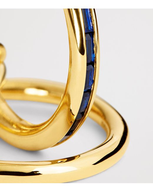 Spinelli Kilcollin Metallic And Sapphire Pyrus Ring