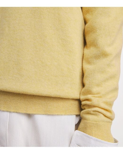 The Row Yellow Nian Cashmere V-Neck Sweater