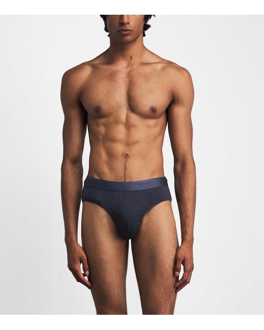 Sunspel Blue Stretch-Cotton Briefs for men