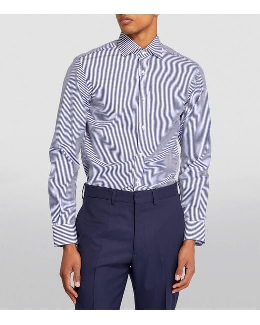 Ralph Lauren Blue Striped Aston Shirt for men