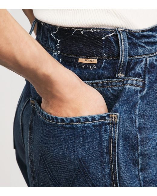 Mother Blue The Half-Pipe Denim Shorts