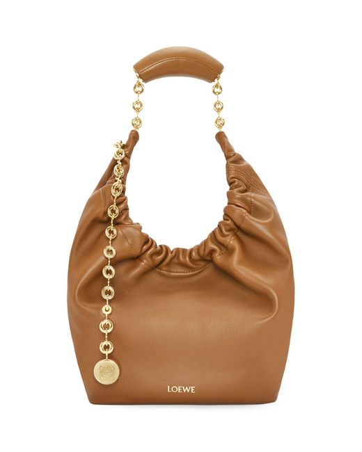 Loewe Brown Small Leather Squeeze Top-handle Bag