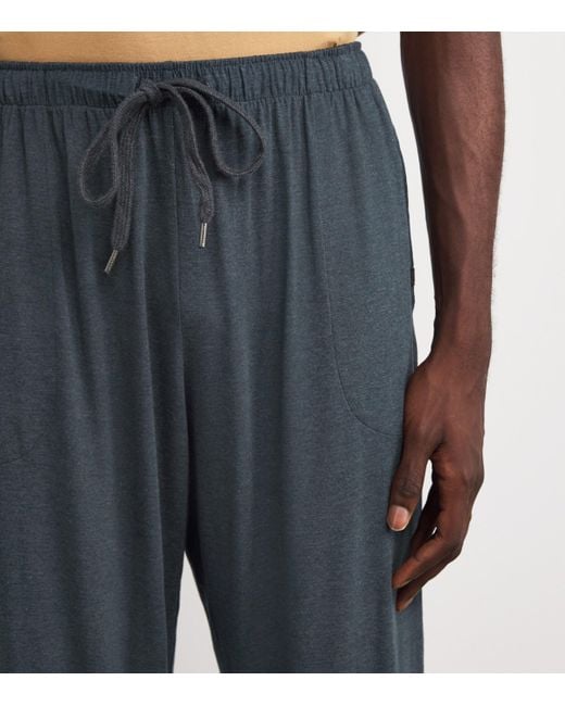 Derek Rose Blue Micromodal Lounge Trousers for men