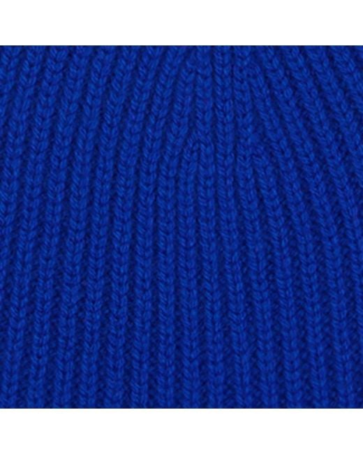 Tom Ford Blue Cashmere Logo Beanie for men