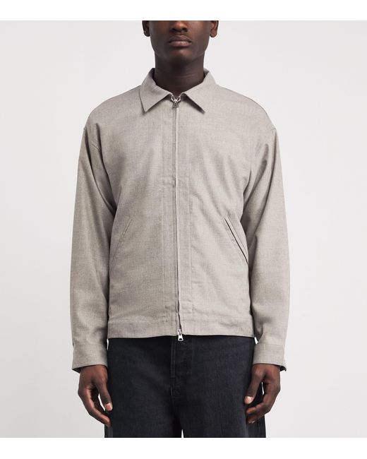 NN07 Gray Petrus Zip-Up Jacket for men