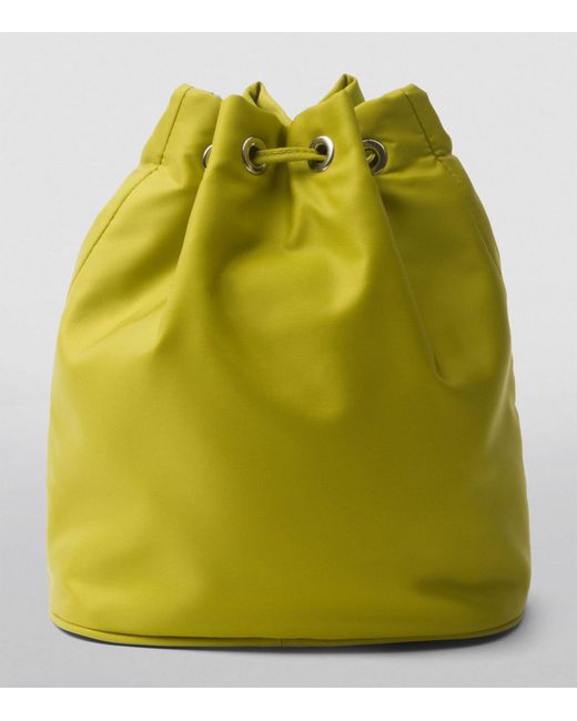 Prada Green Mini Re-nylon Embellished Bucket Bag