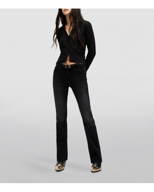 AllSaints Black Textured Connie Shirt