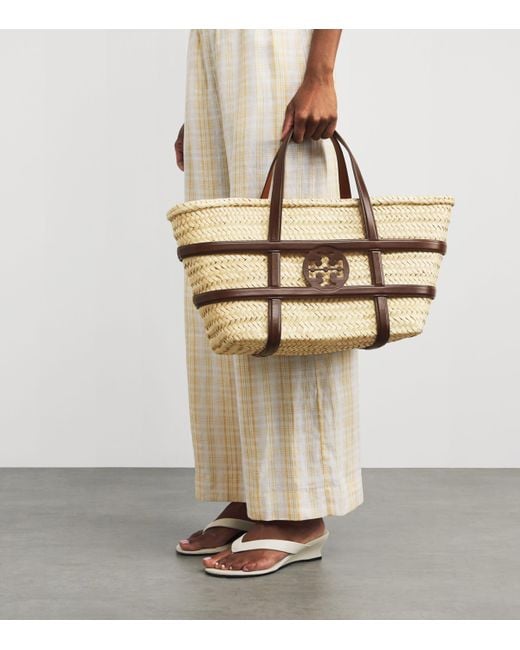 Tory Burch Metallic Straw Ella Tote Bag