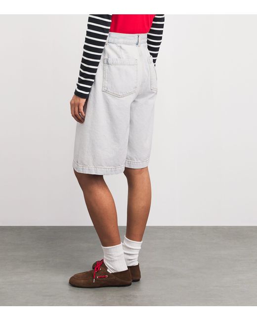 Sandro Blue Denim Bermuda Shorts
