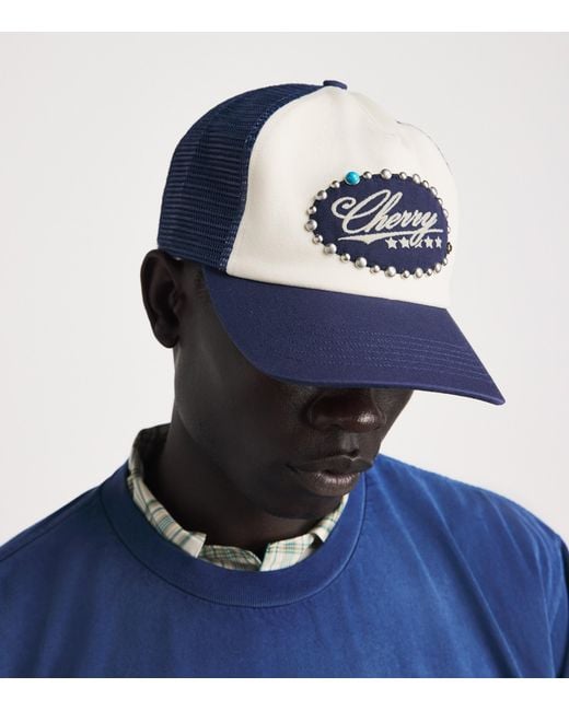 CHERRY LA Blue Cherry Trucker Cap for men