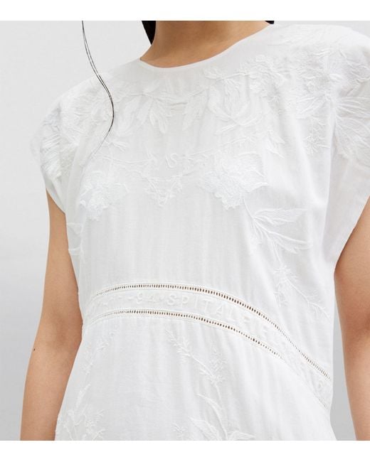 AllSaints White Embroidered Gianna Dress