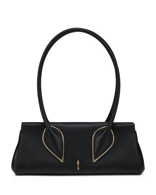 Christian Louboutin Black Venus Leather Baguette Shoulder Bag