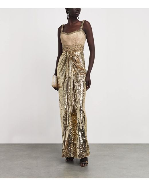 Jenny Packham Metallic Only You Column Gown
