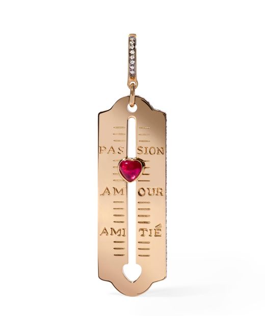 Annoushka Metallic Diamond And Ruby Loveometer Pendant