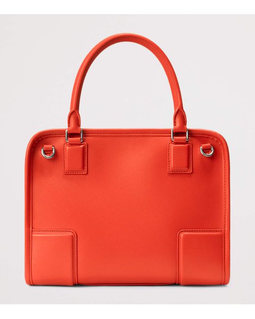 Loewe Red Small Leather Amazona 180 Top-Handle Bag