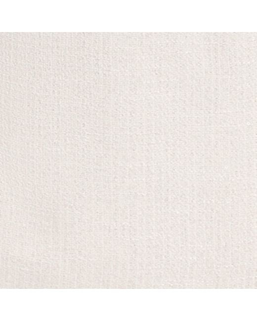 Self-Portrait White Sequin Bouclé Bow Midi Dress