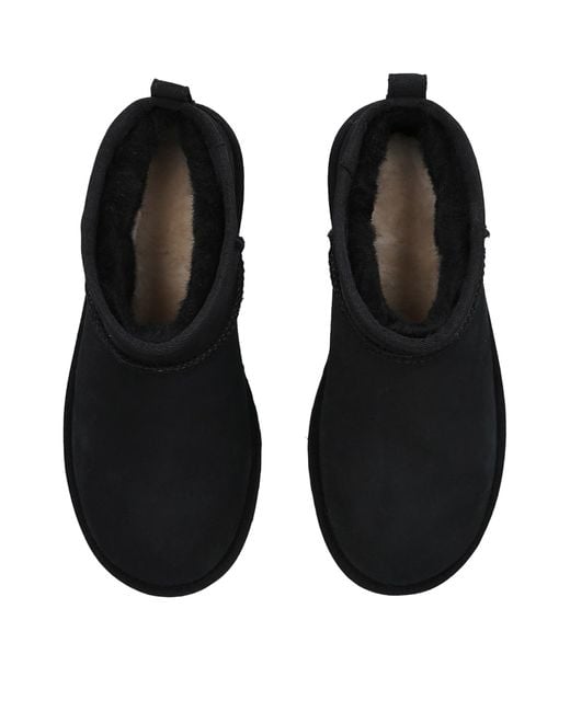 Ugg Blue Suede Classic Ultra Mini Boots