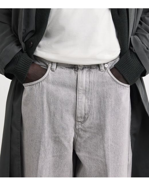 Emporio Armani Gray Baggy Twist Jeans for men