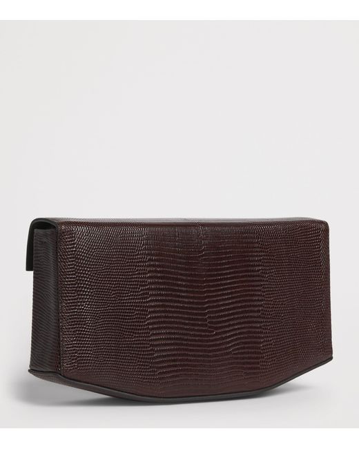 Totême Brown Embossed-Leather Shoulder Bag
