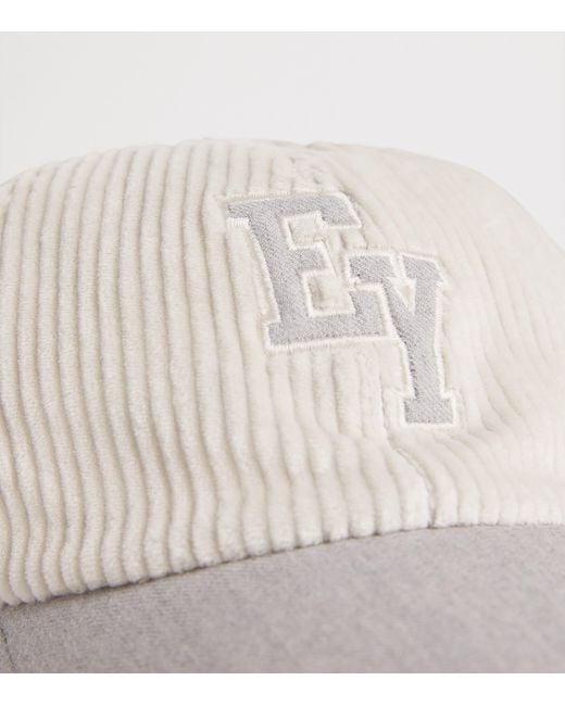 Eleventy Natural Embroidered Logo Baseball Cap for men