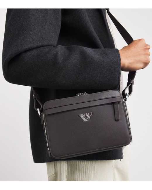 Emporio Armani Black Mini Camera Cross-Body Bag for men
