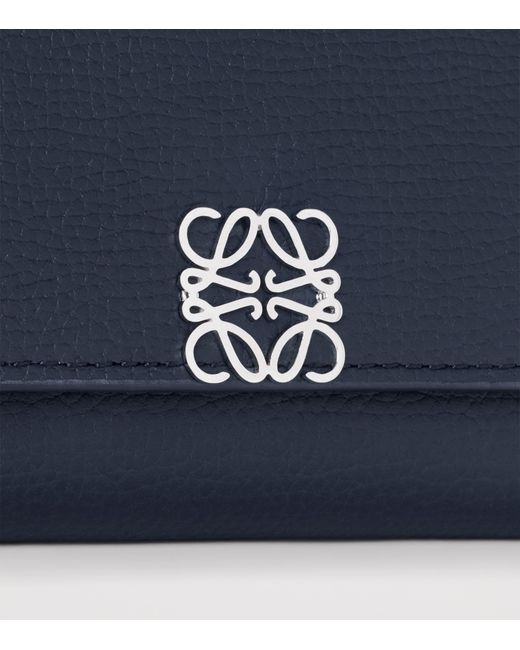 Loewe Blue Small Leather Anagram Wallet