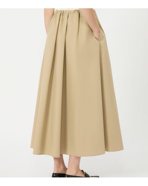 Weekend by Maxmara Natural Cotton A-Line Skirt