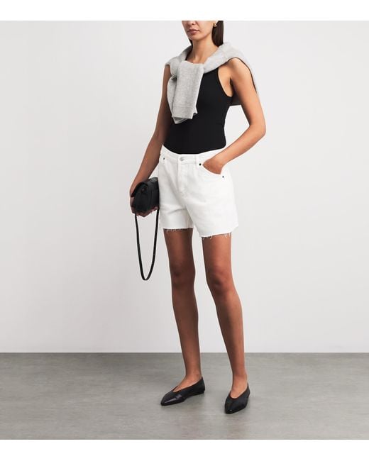 Still Here White Denim Shorts